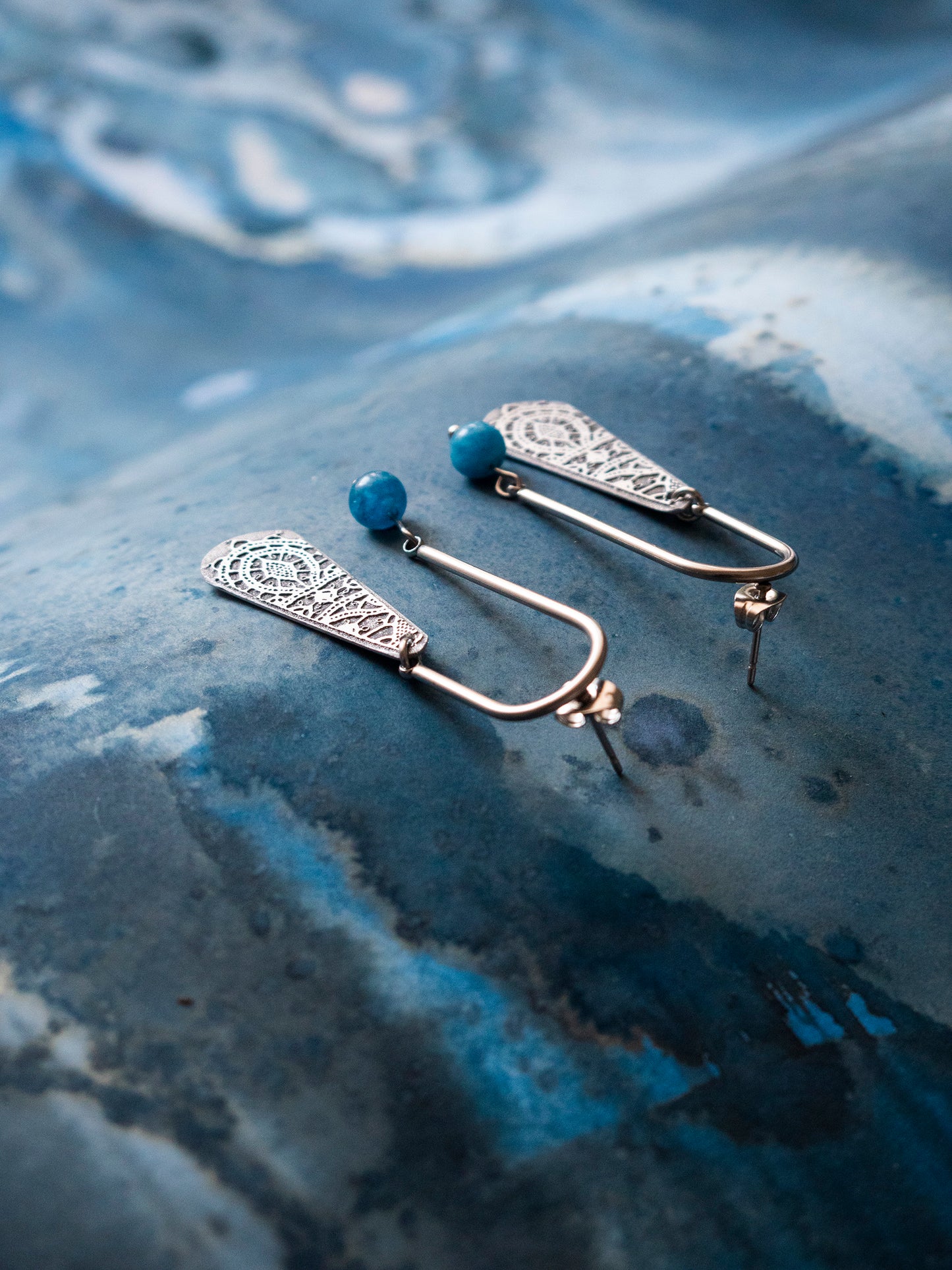 Blue Rainbow Earrings