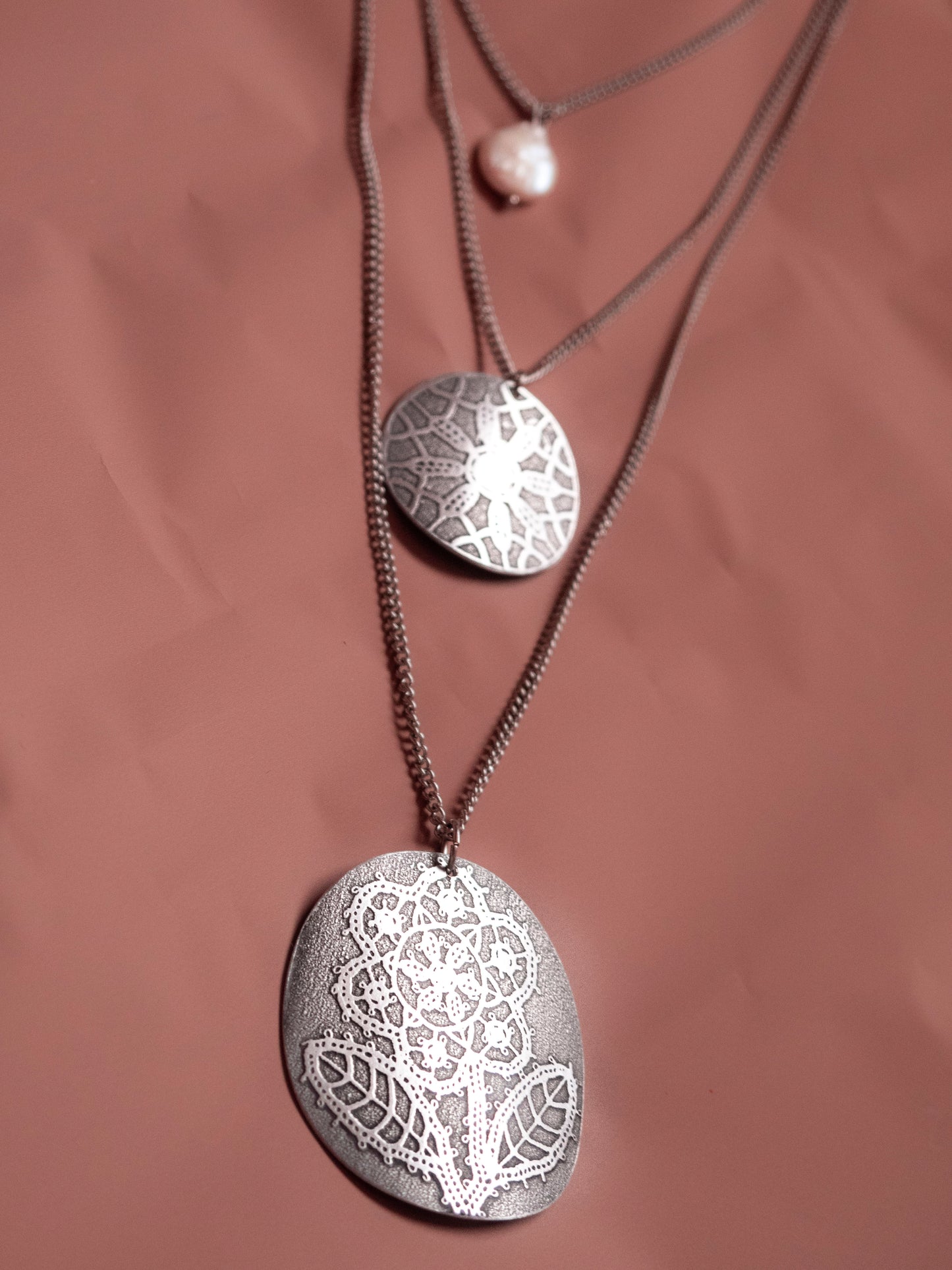 Heart Of The Lace Flower Necklace