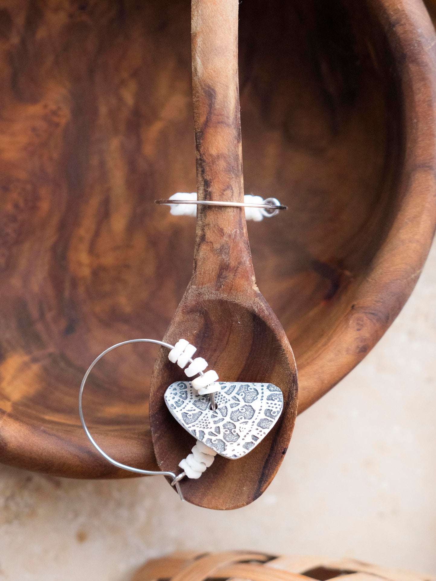 Muschelring-Ohrringe